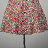 XL 1950s Day Dress Cotton Short Sleeve Volup Bohemian Print Casual Summer Shirtwaist