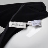 1980s Saks Fifth Avenue Deco Revival Little Black Dress Blade Runner Style