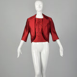 Large 1960s Red Top and Jacket Set