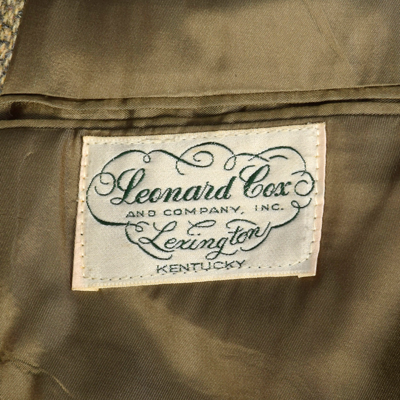 1970s Leonard Cox Tan Tweed Sportcoat
