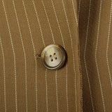 Medium 1980s Bill Blass Tan Striped Skirt Suit