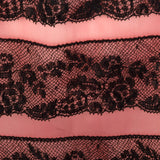 1950s Schiaparelli Pink Half Slip with Layered Black Lace