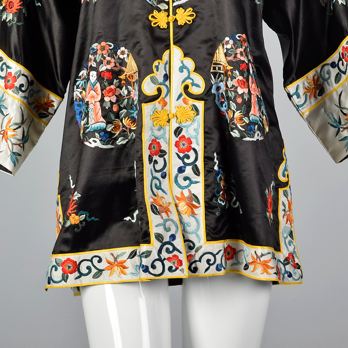 1960s Silk Blend Jacket with Asian Embroidery