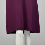 1960s Plum Purple Mod Shift Dress Short Sleeve Summer GoGo