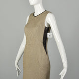 Small Jason Wu Tweed Dress Leather Panels Sleeveless Designer
