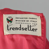 1960s Pink Linen Blend Shift Dress