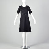 XS 1920s Black Beaded Dress
