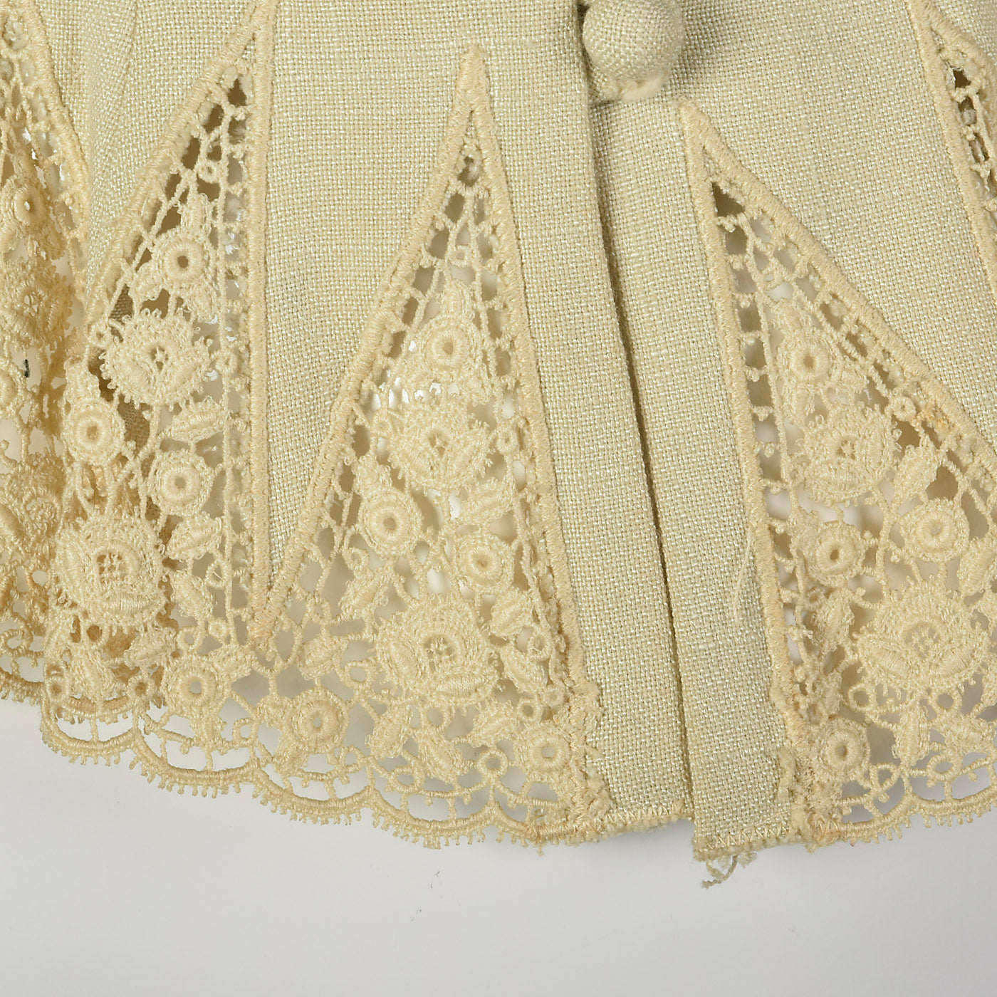 1950s Linen and Lace Jacket