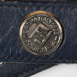 1980s Fendi Black Leather Belt with Snakeskin