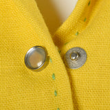1960s Yellow Dress with Green Topstitch
