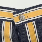 Medium 1970s Yellow Striped Jeans Low Rise Hippie Bell Bottom Pants