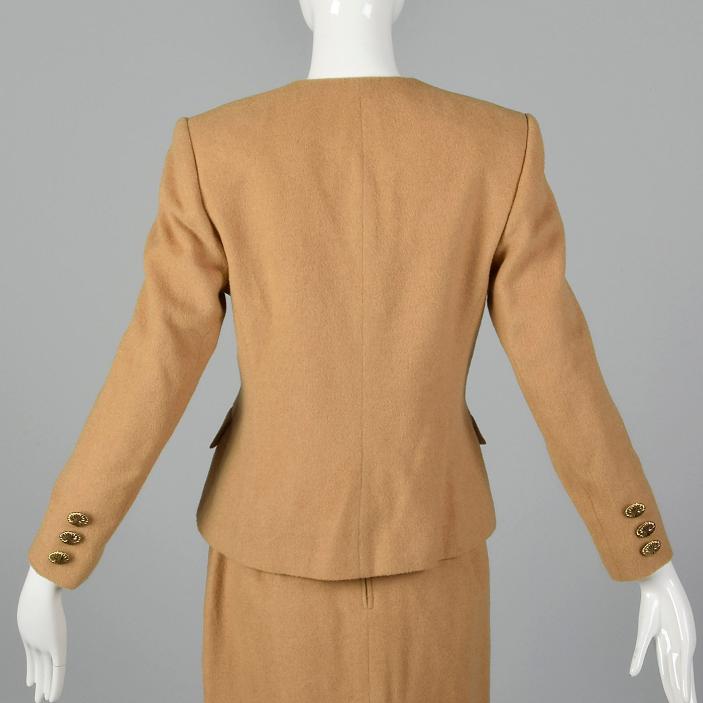 1970s Camel Color Skirt Suit in a Classic Silhouette