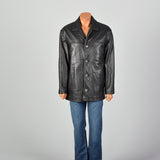 Large Guess Black Leather Jacket