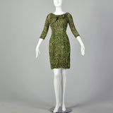 Small 1950s Green Wiggle Dress
