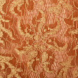 1930s Golden Brown Lace Dress with Chiffon Hem