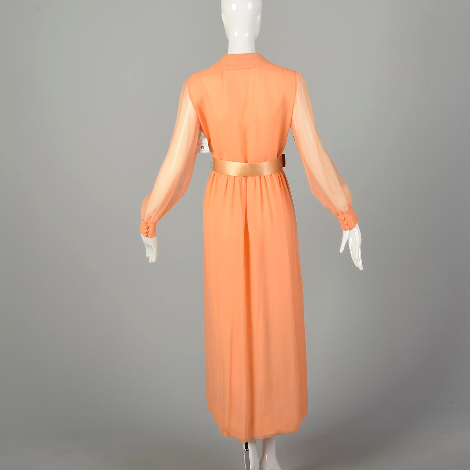 XS 1970s Teal Traina Evening Dress Modest Maxi Dress