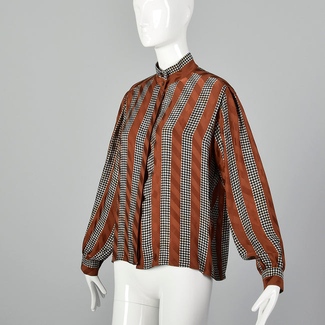 Medium Louis Feraud 1970s Silk Blouse