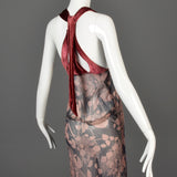 1930s Bias Cut Silk Halter Dress