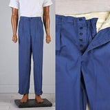 Deadstock 1940s Men's Sanforized Hercules Button Fly Summer Workwear Pants