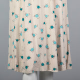 1950s Novelty Print Dress with Abstract Blue Birds