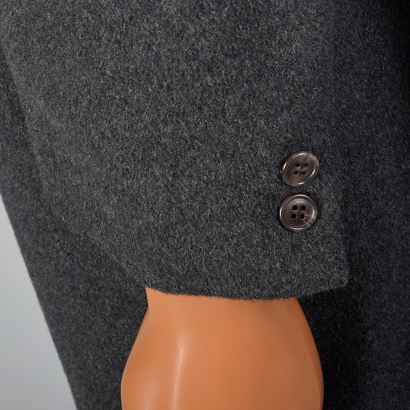 1970s Mens Gray Mongolian Cashmere Coat