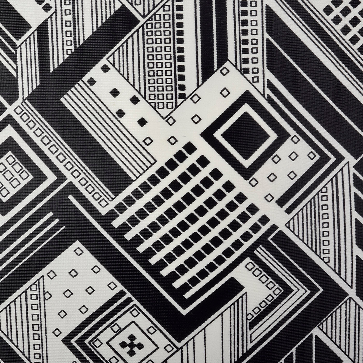 1970s Black and White Print Maxi Dress