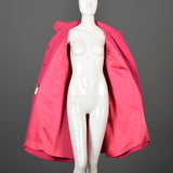 1950s Pink Wool Coat with Great Gold Buttons
