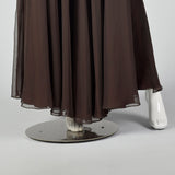 1970s Feather Trimmed Jumpsuit with Huge Palazzo Legs