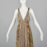 1990s Nicole Miller Sleeveless Silk Dress