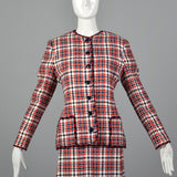 1960s Dress Set in Red and Navy Plaid