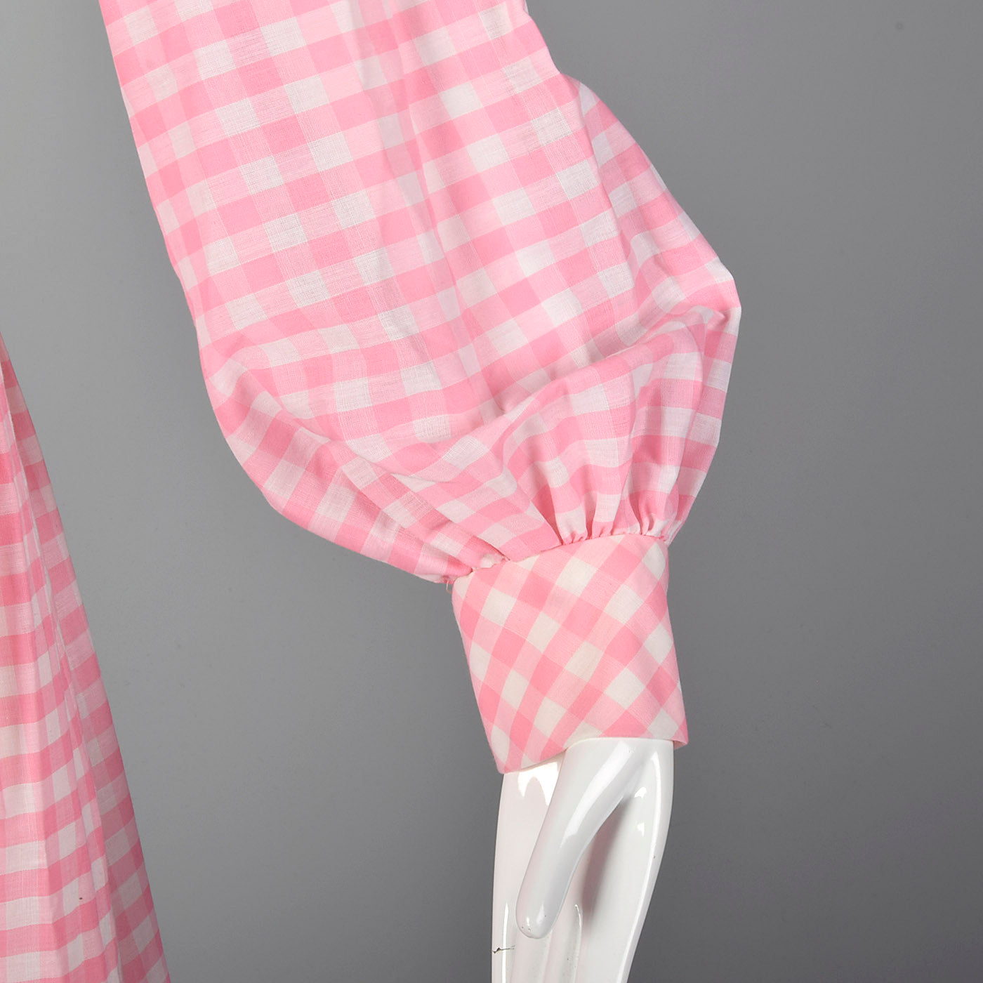 Medium Malcolm Star 1970s Pink Gingham Maxi Dress