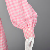Medium Malcolm Star 1970s Pink Gingham Maxi Dress