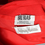 Small Bill Blass 1970s Red Wool Zip Front Dress