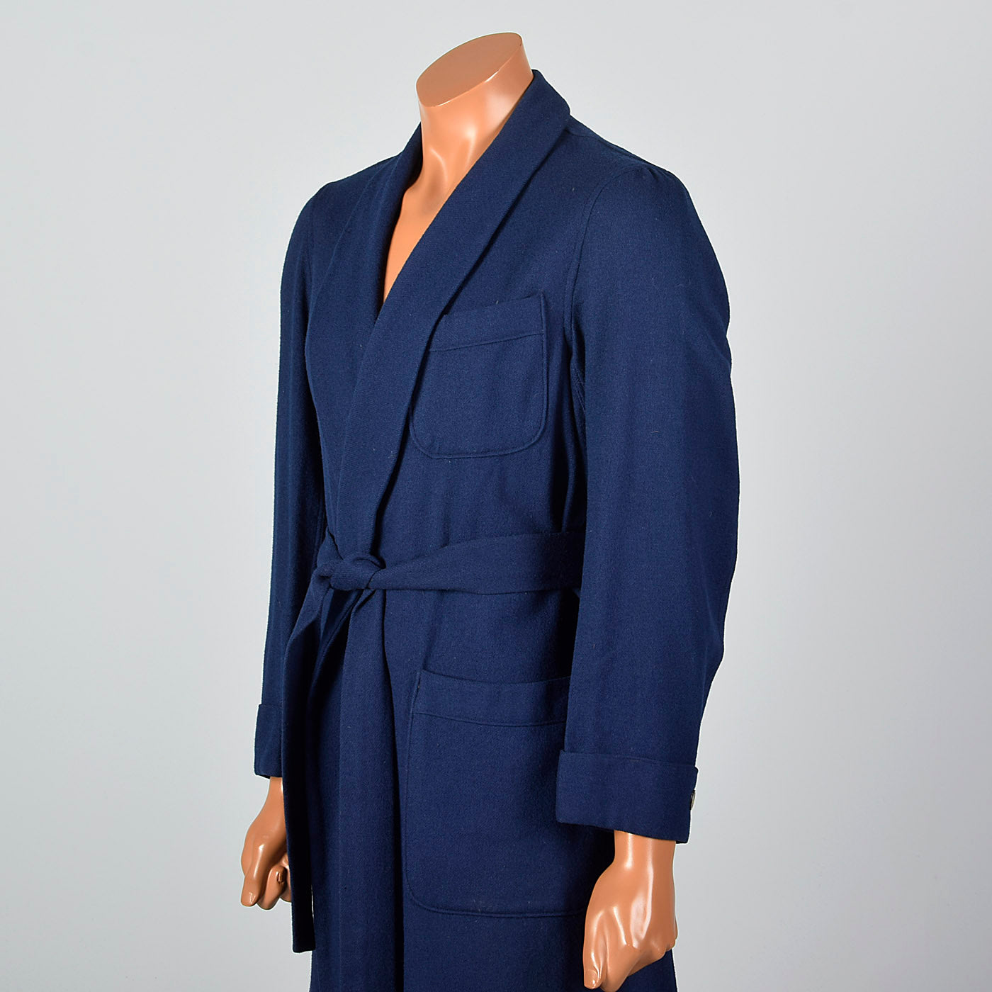 1950s Mens Pendleton Blue Wool Robe