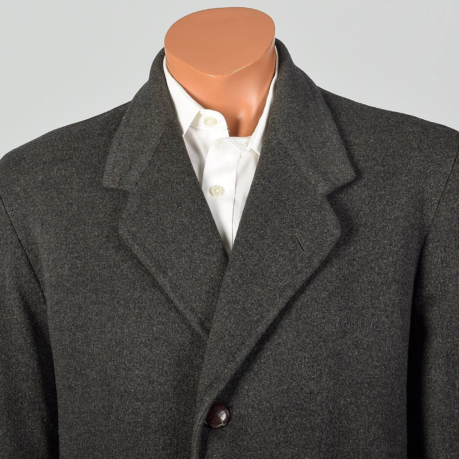 Medium 1950s Grey Burberry's Winter Coat Scottish Heavyweight Wool