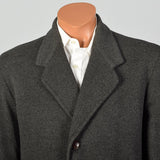 Medium 1950s Grey Burberry's Winter Coat Scottish Heavyweight Wool