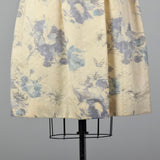 XS 1950s French Floral Cocktail Dress