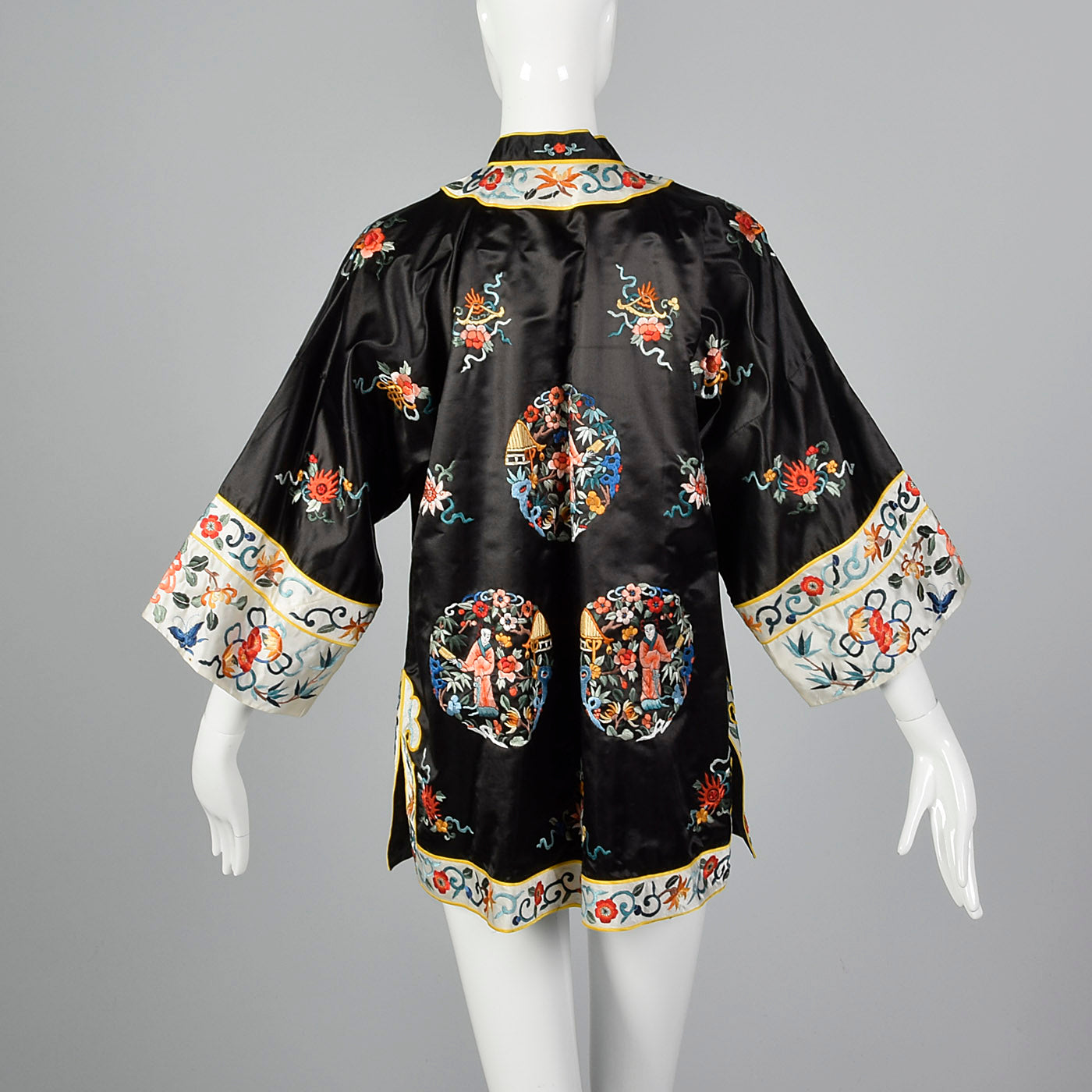 1960s Silk Blend Jacket with Asian Embroidery