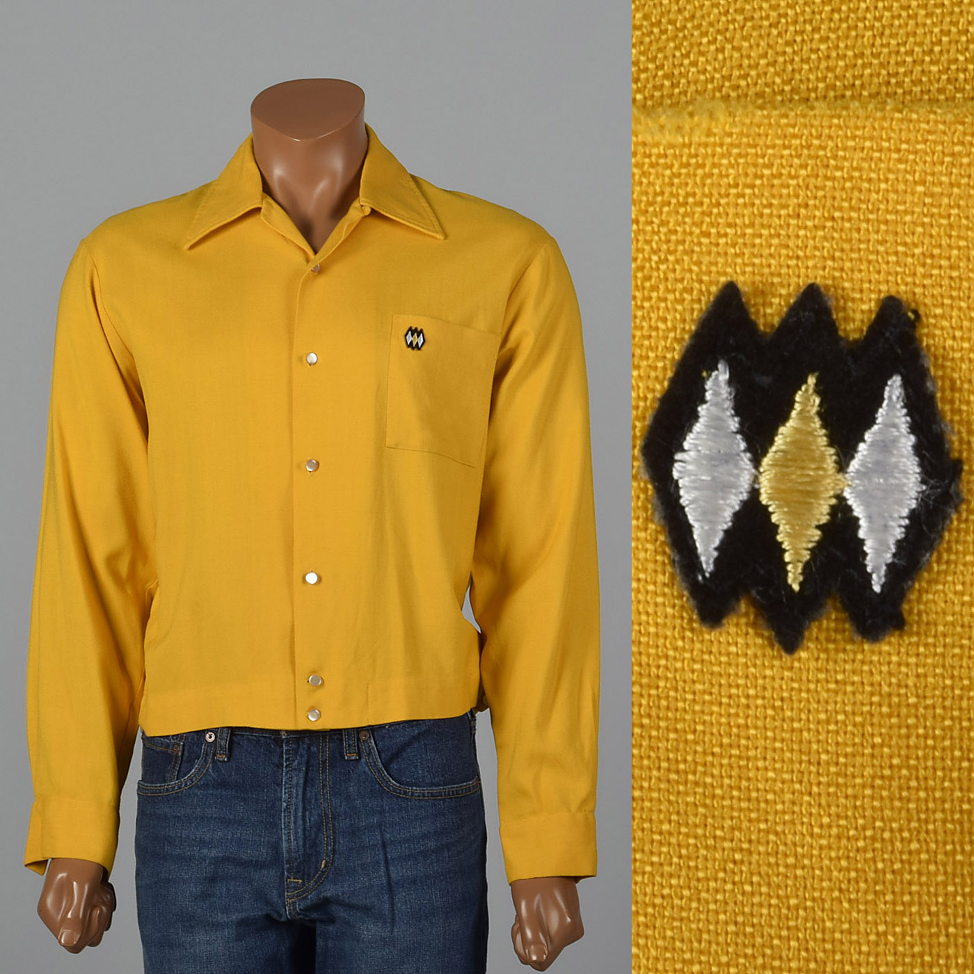 1950s Gold Long Sleeve Shirt