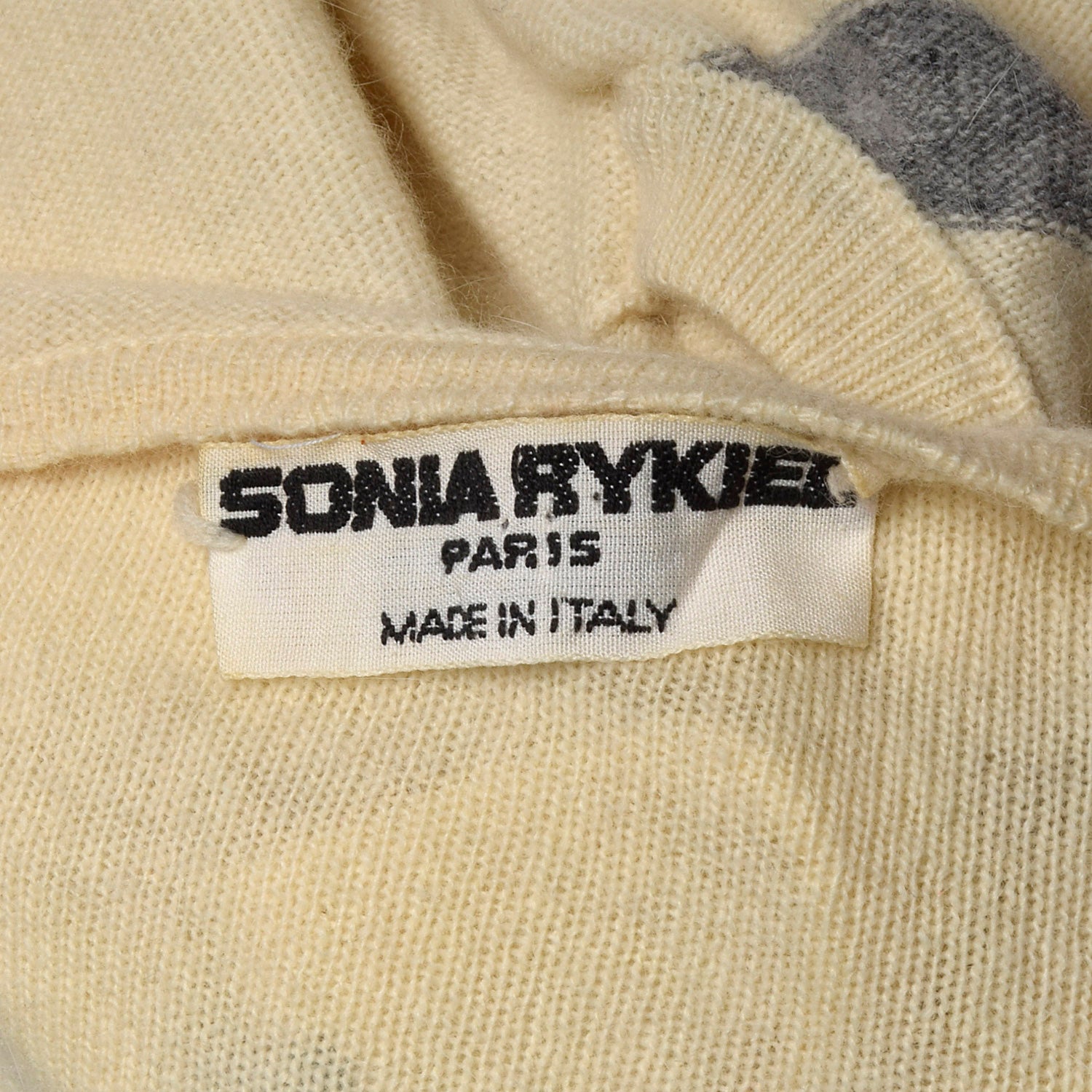 Medium Sonia Rykiel 1980s Cream Striped Tunic Sweater