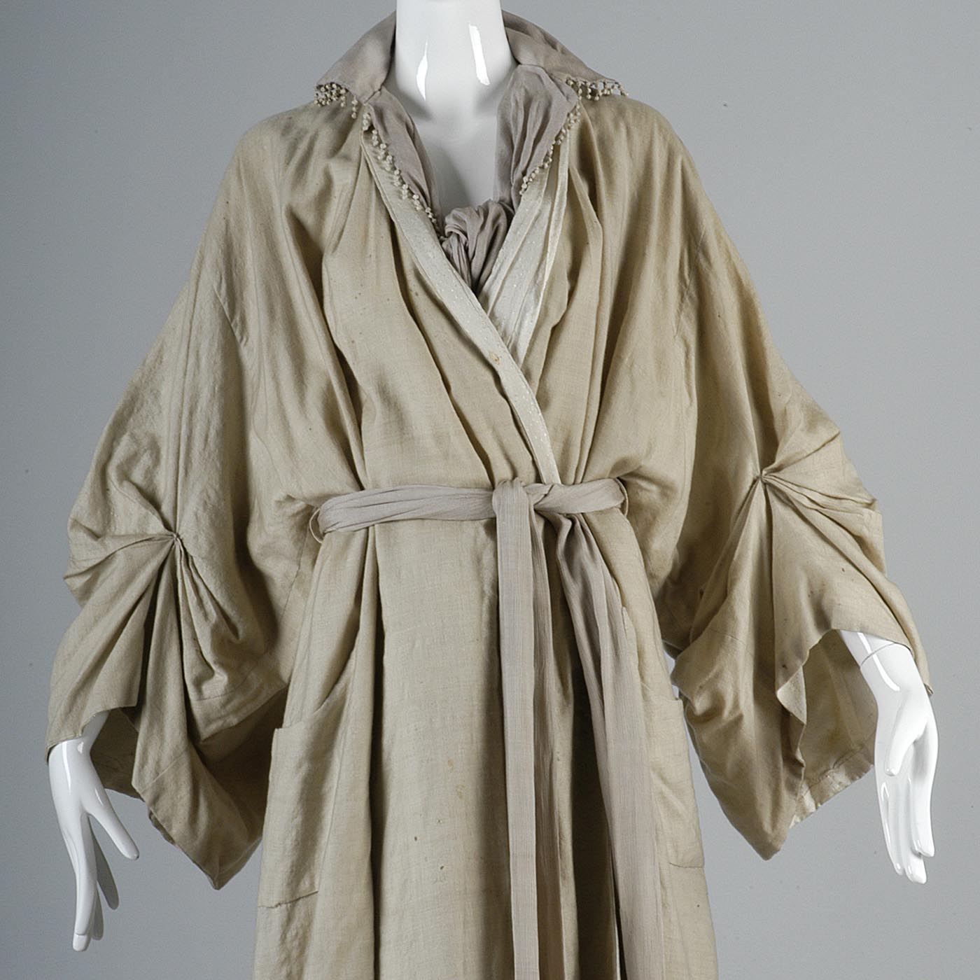 Edwardian Walking Coat with Dramatic Sleeves and Pleated Back