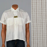 1950s Deadstock White Sanforized Cotton Shirt