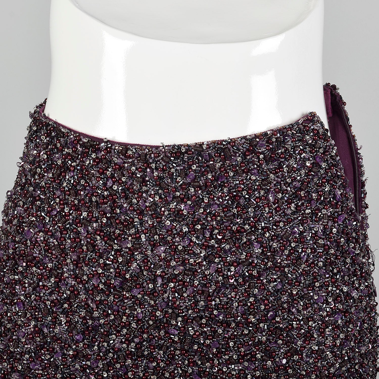 XXS Amethyst Purple Beaded Skirt