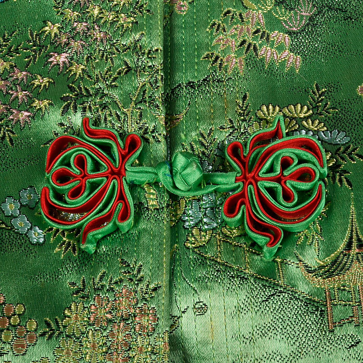 1960s Green Brocade Loungewear Set
