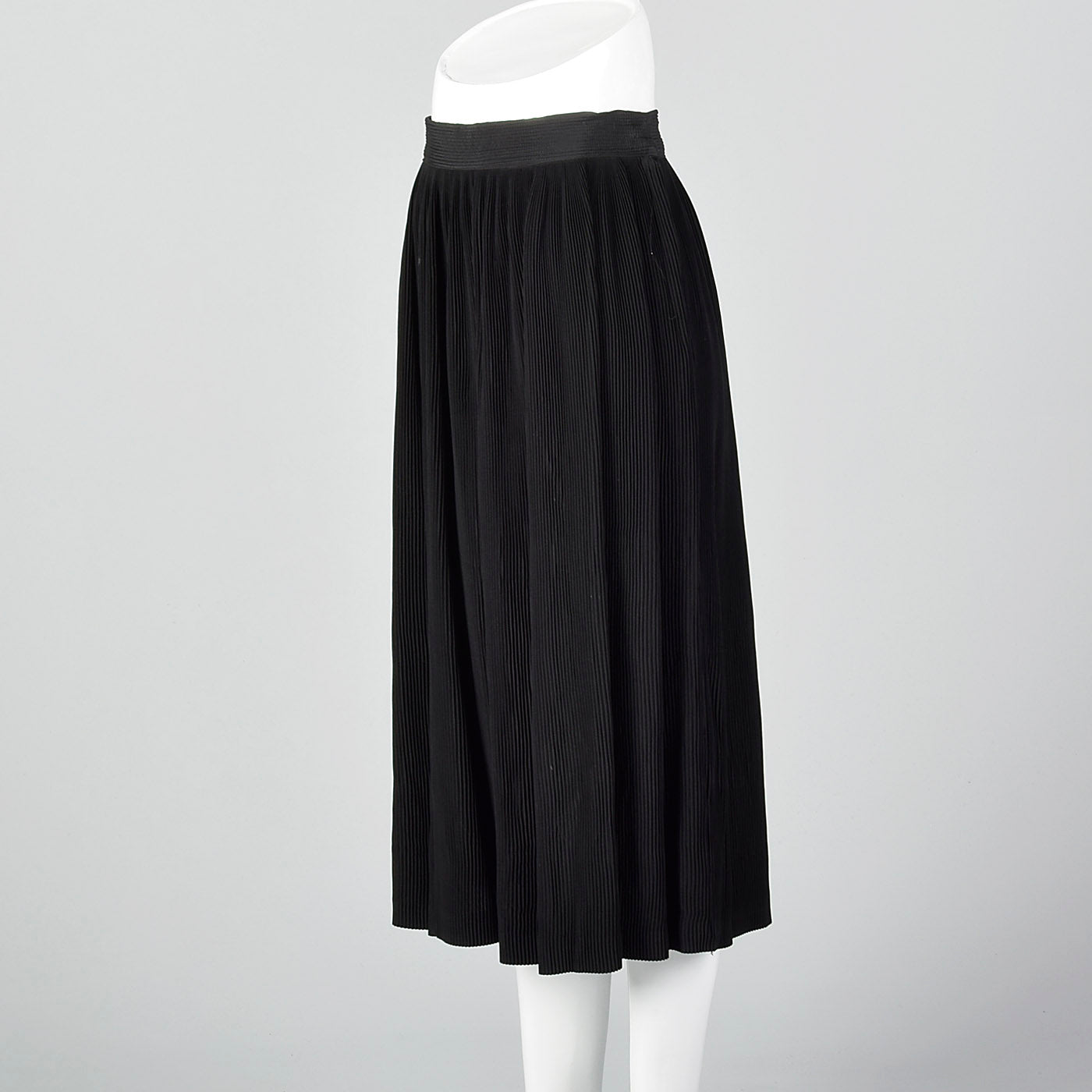 1950s Black Crystal Pleat Skirt