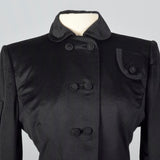 1940s Black Cashmere Skirt Suit