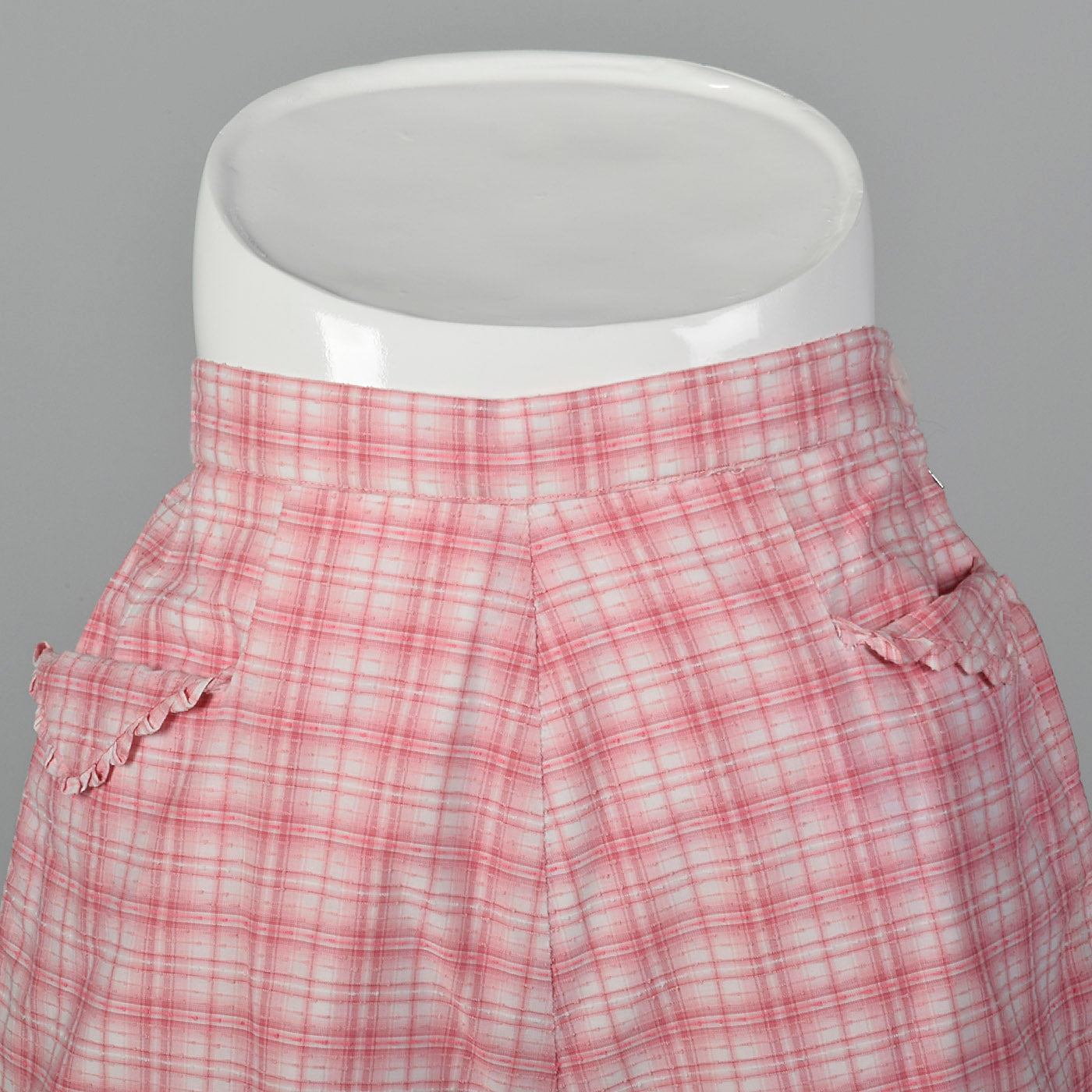 1950s Pink Plaid Shorts