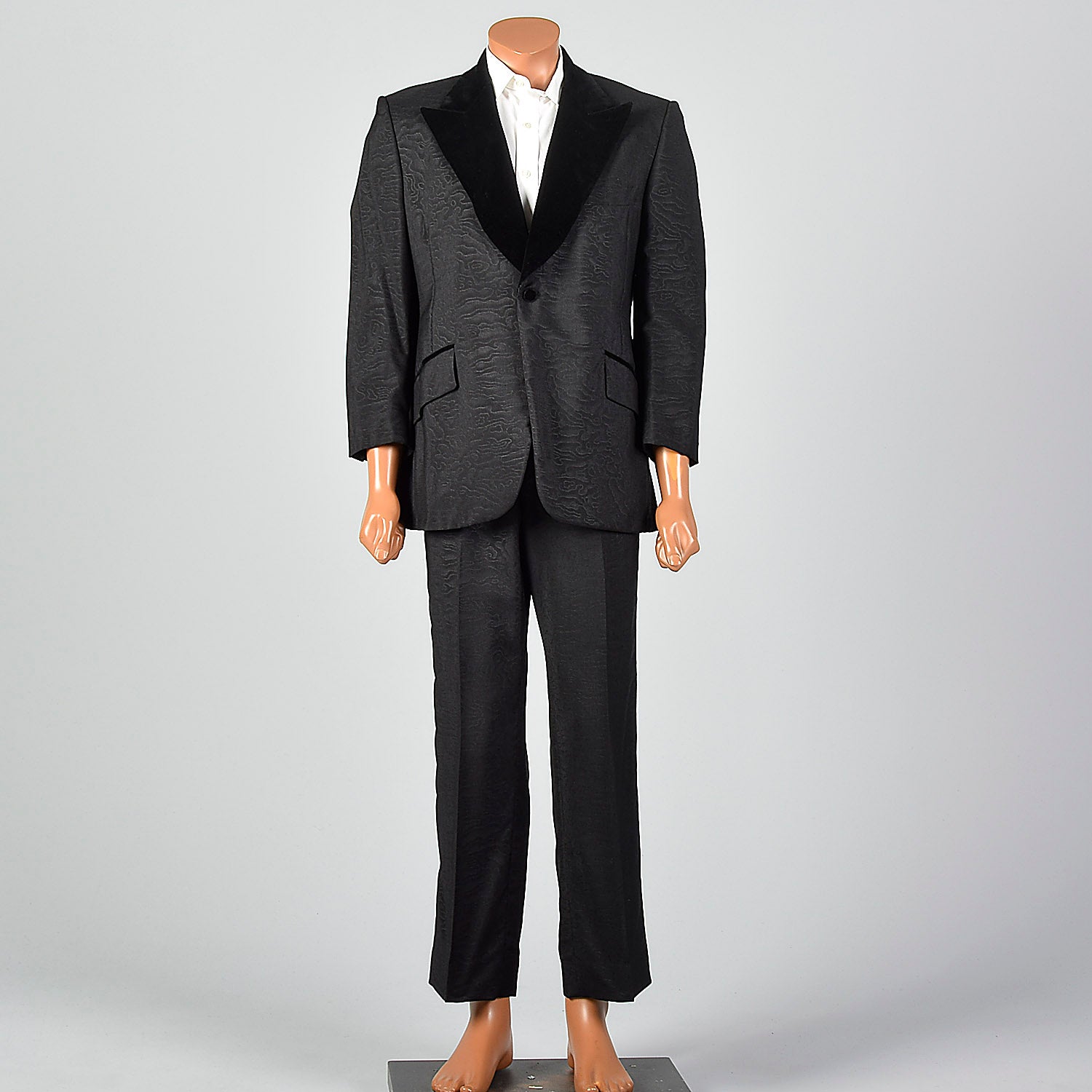 42R 1970s Mens TuxedoTwo Piece Single Button
