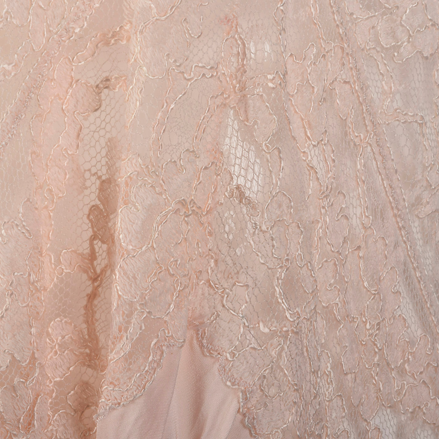 1940s Pink Rayon Nightgown with Lace Detail