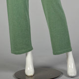 Small 1990s Green Cashmere Two Piece Set Pants and Jacket